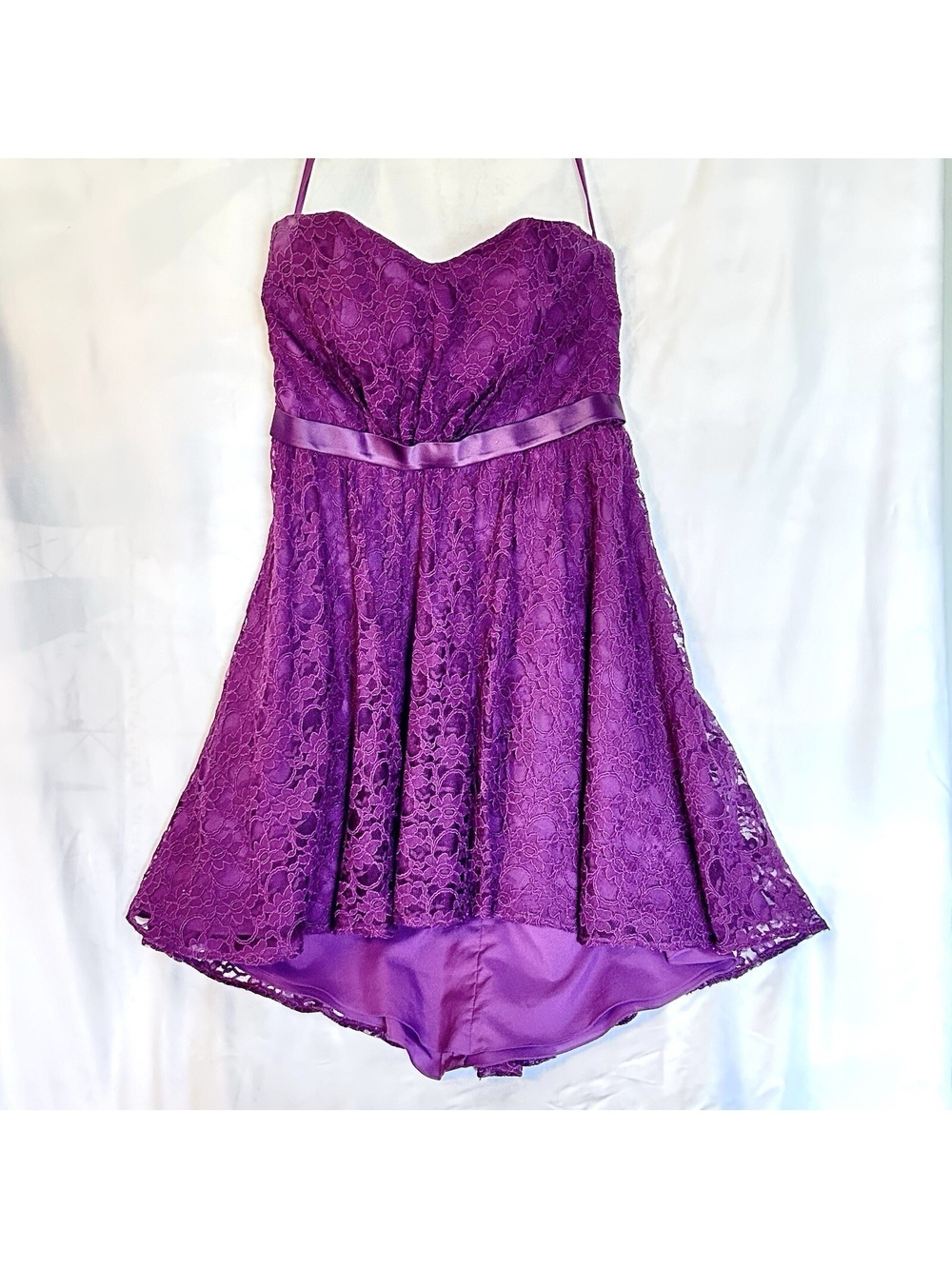 Mori Lee Madeline Formal Bridesmaid Party Dress Purple Eggplant Size 20/22 - Picture 2 of 14